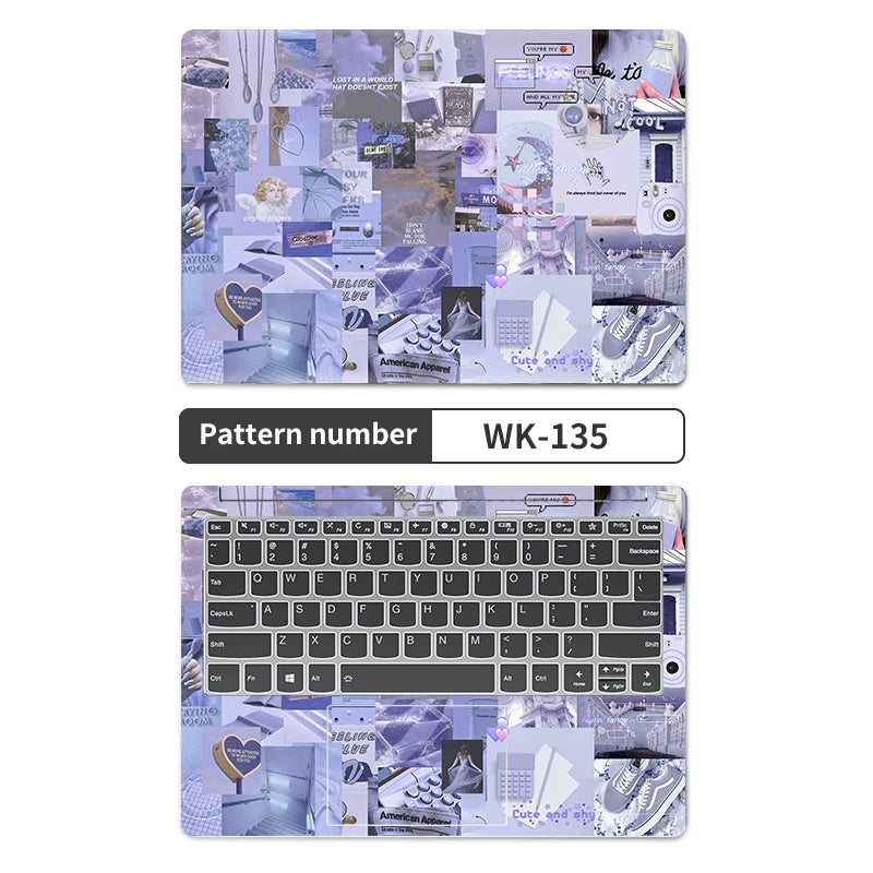 Universal Laptop Cover Sticker Skins Notebook Stickers 13.3"14"15.6"17.3" Graffiti Skin Decal for Macbook /Lenovo/Asus//Hp/Acer