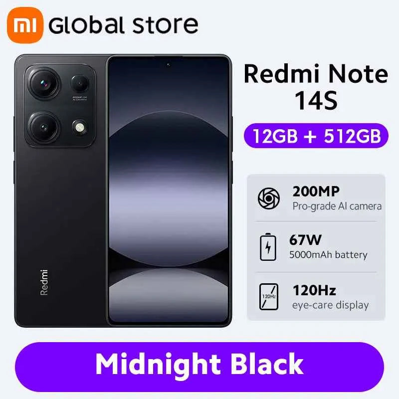 Xiaomi Redmi Note 14S Global – 200MP Camera, Helio G99, 5000mAh, 120Hz AMOLED, 67W HyperCharge