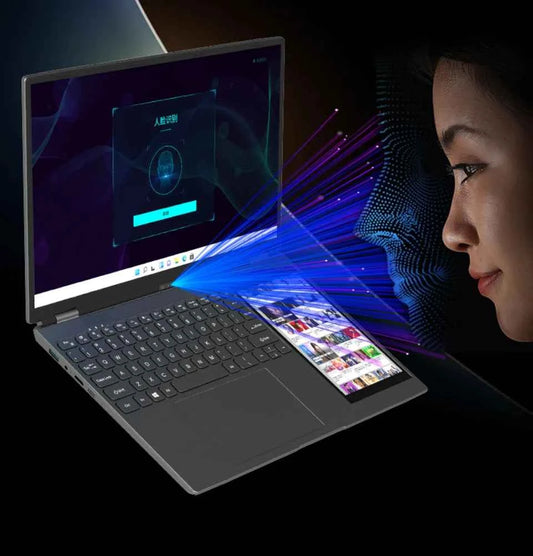 NWNLAP Dual Screen Laptop – 15.6" IPS + 7" Touch Screen, Intel N95/N100, 16GB RAM, Up to 2TB SSD, Windows 11, Face ID