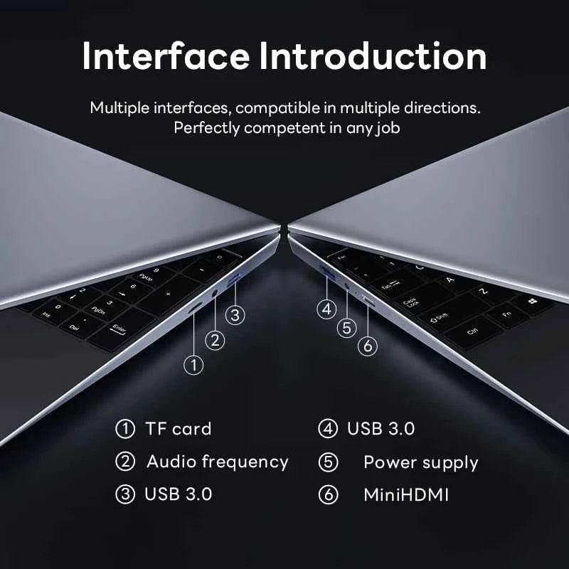 BYONE 15.6" IPS Laptop – Intel 11th Gen N5095, 8GB RAM, Windows 11 Pro, Gaming & Office Notebook