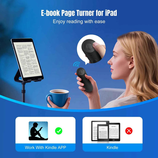 Smartphone Remote Clicker with Air Mouse Multifunctional Smart Fingertip Ring Remote Control for iPhone iPad Android Tablet