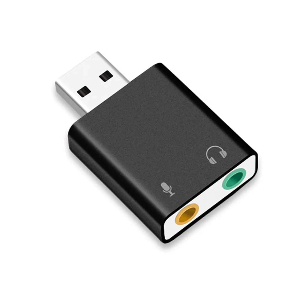 USB Sound Card Virtual 7.1 Adapter Microphone Earphone External Audio USB To Jack 3.5mm Converter Headphone Splitter