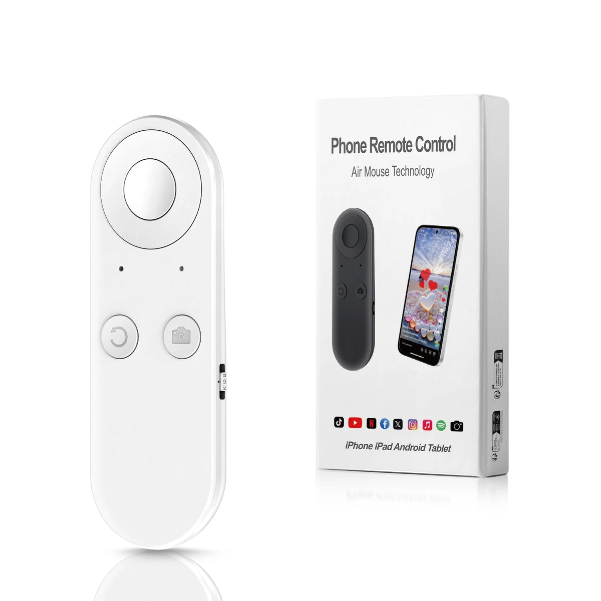 Smartphone Remote Clicker with Air Mouse Multifunctional Smart Fingertip Ring Remote Control for iPhone iPad Android Tablet