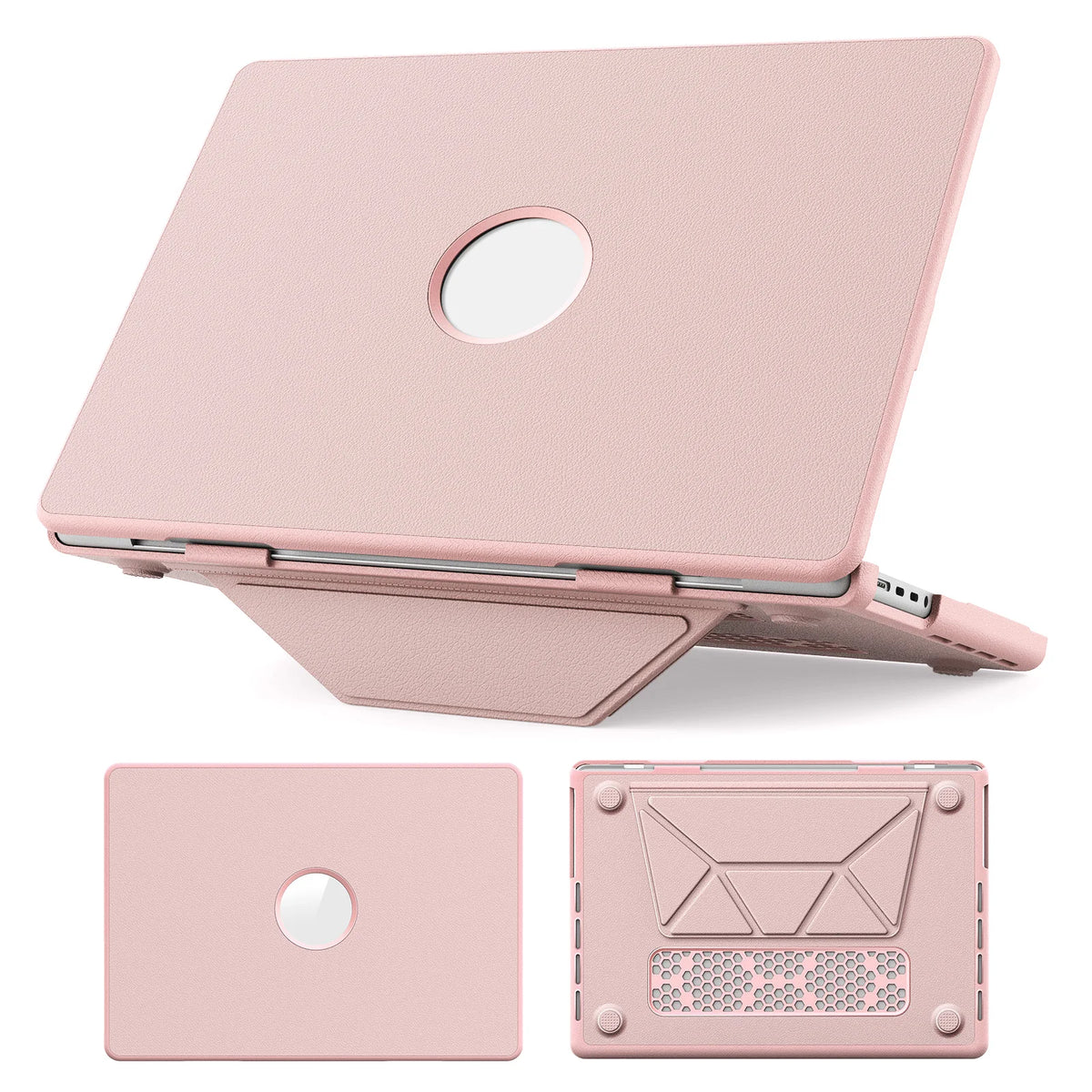 For MacBook Air 15 Case 2026 Model A3448 M5 M4 M3 M2 PU Leather Laptop Stand for MacBook 2020-2025 Air 13.6 Pro 13 14 16 Pro Max