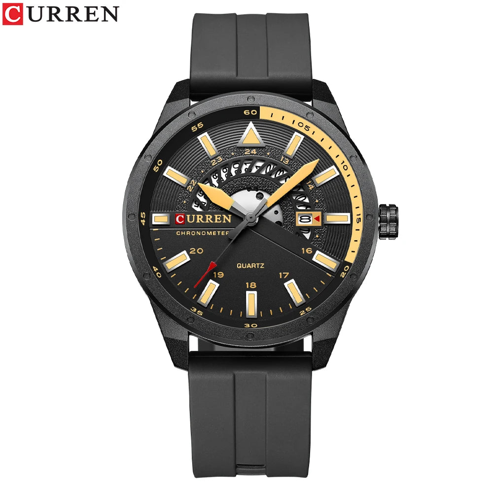 CURREN Men Watches Waterproof Luminous Top Brand Luxury Leather Casual Sports Quartz Wristwatch Military Man Watch For Men