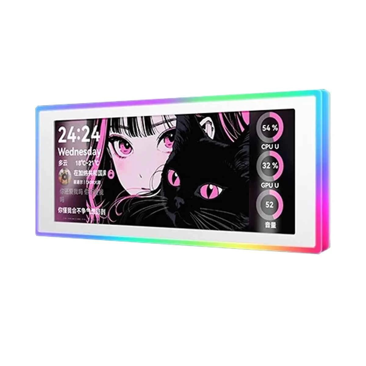 6.86" HD Smart Secondary Display for PC Case – Custom Dynamic Theme Side Screen