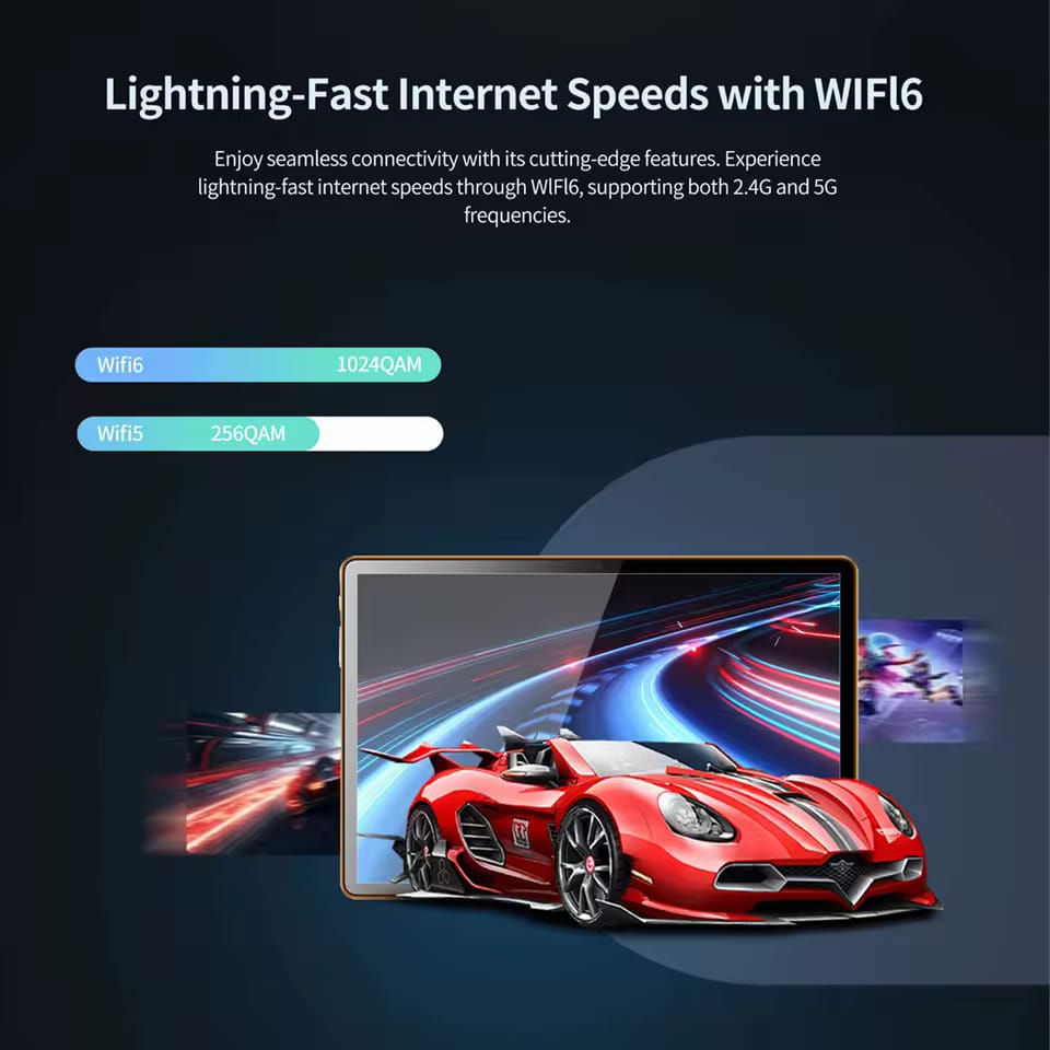 BDF i17 10.1" Android Phone Tablet – Octa-Core, 6GB RAM, 128GB ROM, 4G LTE
