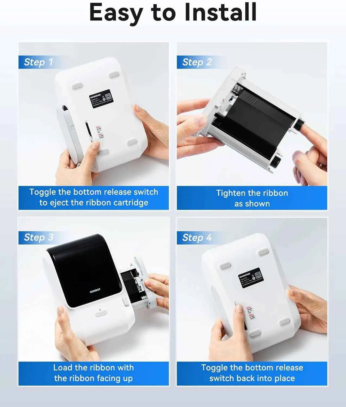 Niimbot M2/M3 Special Carbon Ribbon Label Printer Label Ribbons Barcode Label Maker Outdoor Waterproof Scratch-resistant Tag