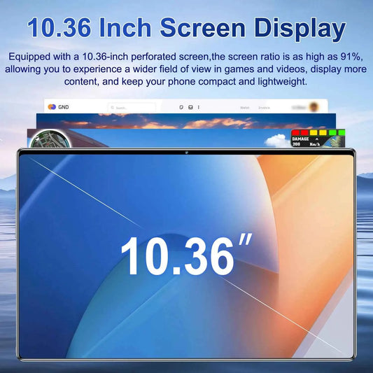 5G New Tablets 10.36Inch Tablet Android 16GB RAM 1TB ROM Dual Camera 16MP+32MP Android 13.0 20000mAh 10 core Dual SIM Card Bluetooth WiFi Betwork GPS WPS Type-C