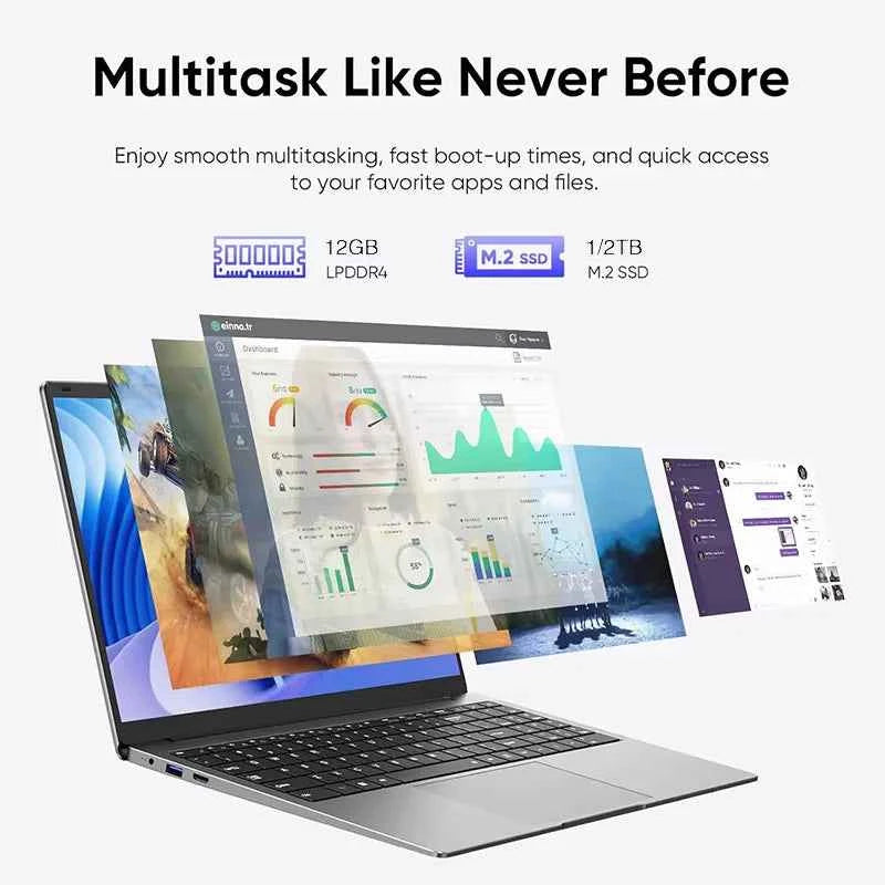 14.1" Portable Windows 11 Laptops Computer Intel Core i7 9850H/i7-8650U 12GB RAM 1TB 2TB SSD Laptops Office Study Notebook PC