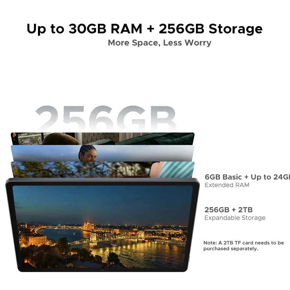 Global Version DOOGEE U11 Pro Android 16 Tablet 30GB(6+24) 256GB 11" HD 90Hz Display 8580mAh Battery Unisoc T7200 Widevine L1