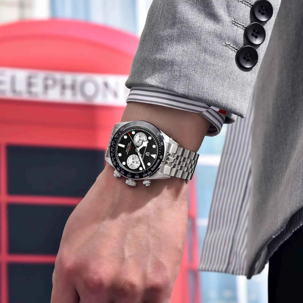 PAGANI DESIGN BB Panda Chronograph Sport Men's Quartz Watches 2025 New Stainless steel bracelet 100M Waterproof Wrist watch Men