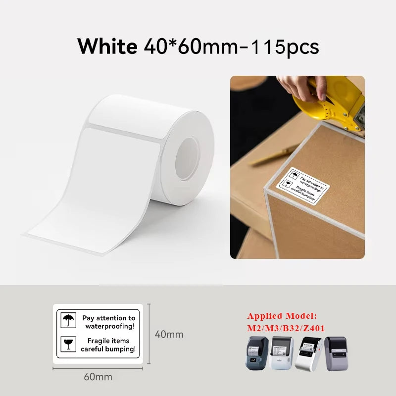 Niimbot M2/M3 Special Carbon Ribbon Label Printer Label Ribbons Barcode Label Maker Outdoor Waterproof Scratch-resistant Tag
