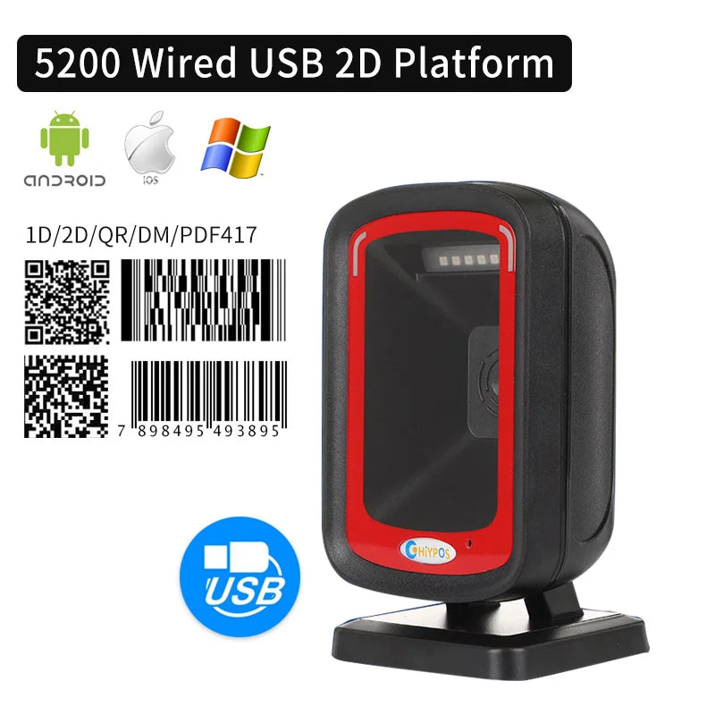 Barcode Scanner 1680SW Wireless/1922 Bluetooth Reader Image QR PDF417 Data Matrix Code Bar Gun RS232 Bluetooth