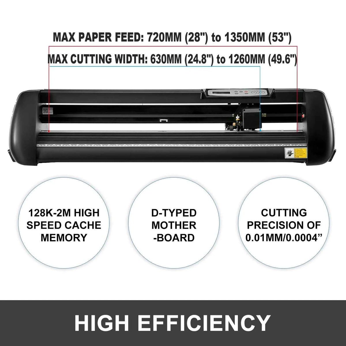 SucceBuy 53/34/28Inch Manual Vinyl Cutter Plotter Machine w/ COMPIM/USB Ports SIGNMASTER for Advertisement Craft Design Cut Etc.