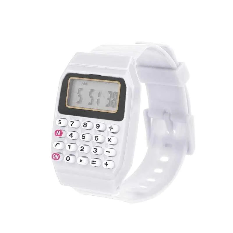 Fad Children Silicone Date Multi-Purpose Kids Electronic Calculator Wrist Watch
