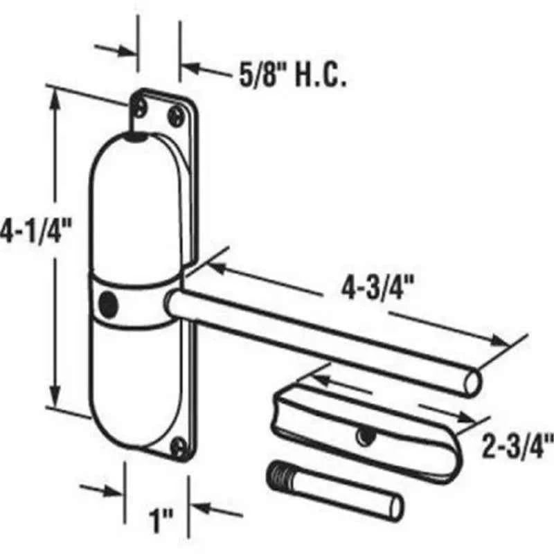 Black 20-70KG Zinc Alloy Adjustable Surface Mounted Automatic Spring Door Closer Door Hardware ZC013