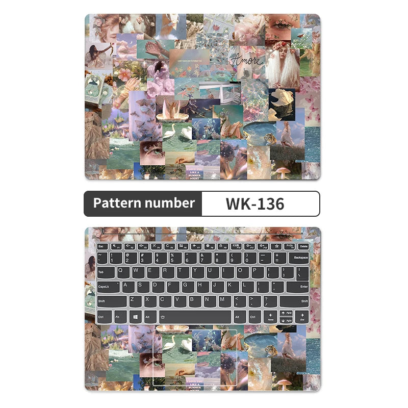 Universal Laptop Cover Sticker Skins Notebook Stickers 13.3"14"15.6"17.3" Graffiti Skin Decal for Macbook /Lenovo/Asus//Hp/Acer