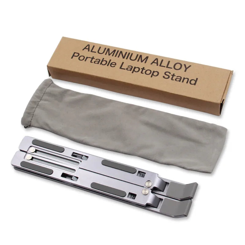 Aluminum Alloy Adjustable Laptop Stand Folding Portable for Notebook MacBook Computer Bracket Lifting Cooling Holder Non-slip