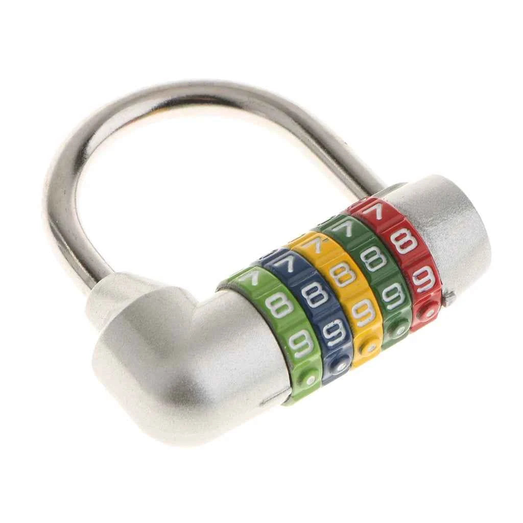 Zinc Alloy 5 Dial Digit Combination Padlock Travel Number Code Password Lock Travel Combination Padlock
