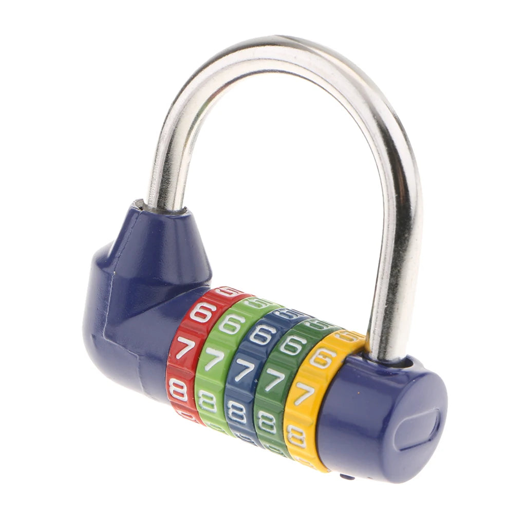 Zinc Alloy 5 Dial Digit Combination Padlock Travel Number Code Password Lock Travel Combination Padlock