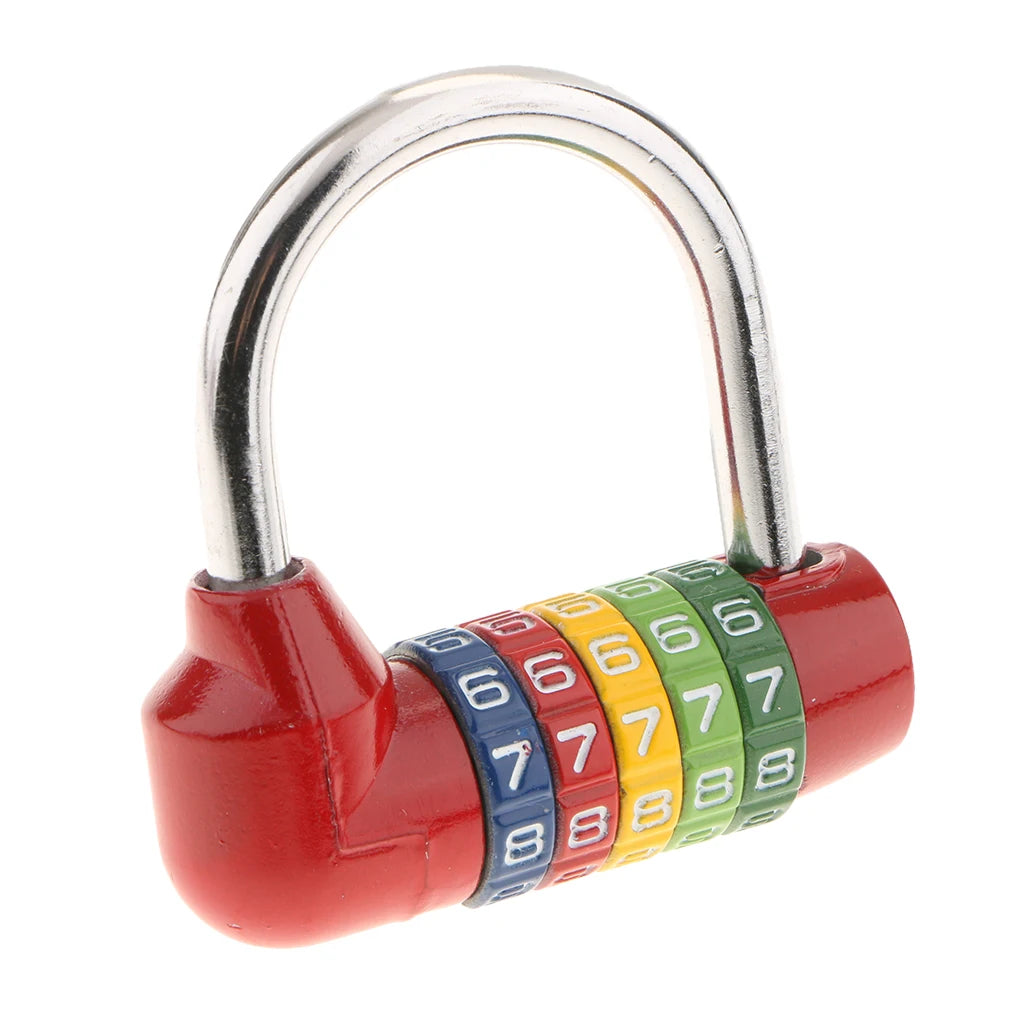 Zinc Alloy 5 Dial Digit Combination Padlock Travel Number Code Password Lock Travel Combination Padlock