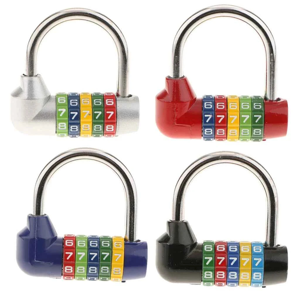 Zinc Alloy 5 Dial Digit Combination Padlock Travel Number Code Password Lock Travel Combination Padlock