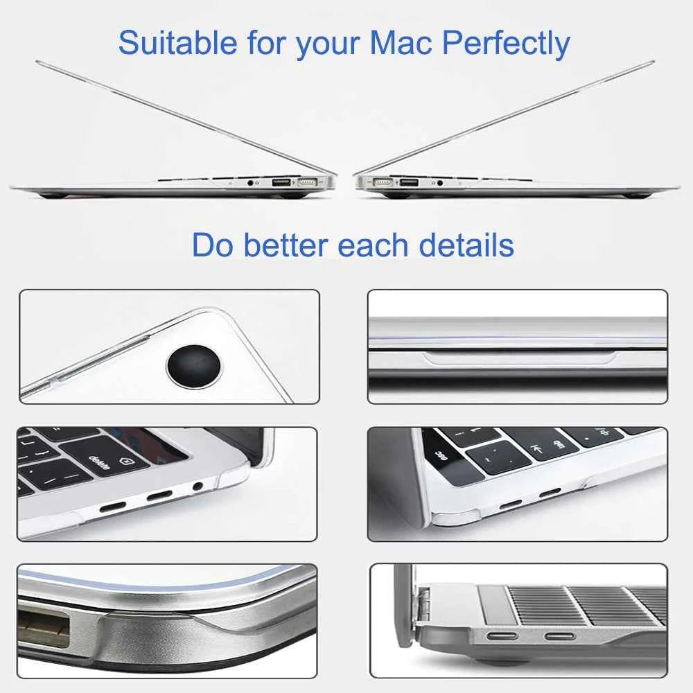 WIWU Laptop Case for MacBook Neo 2026 Transparent Case Cover for MacBook Pro 14.2 M5 M4 Shell Case for MacBook Air 13.6 15.3