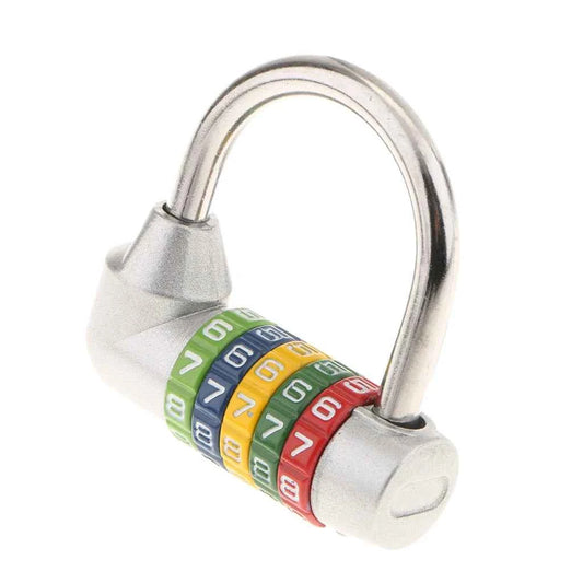 Zinc Alloy 5 Dial Digit Combination Padlock Travel Number Code Password Lock Travel Combination Padlock