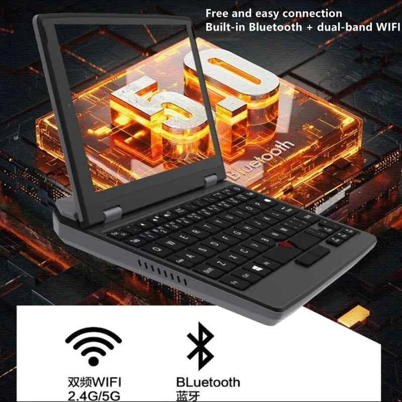 7 Inch Mini Laptop Intel N95 Notebook Touch Screen Portable Netbook Windows 11 Mini PC Micro Computer Bluetooth 4.2 16GB 1TB