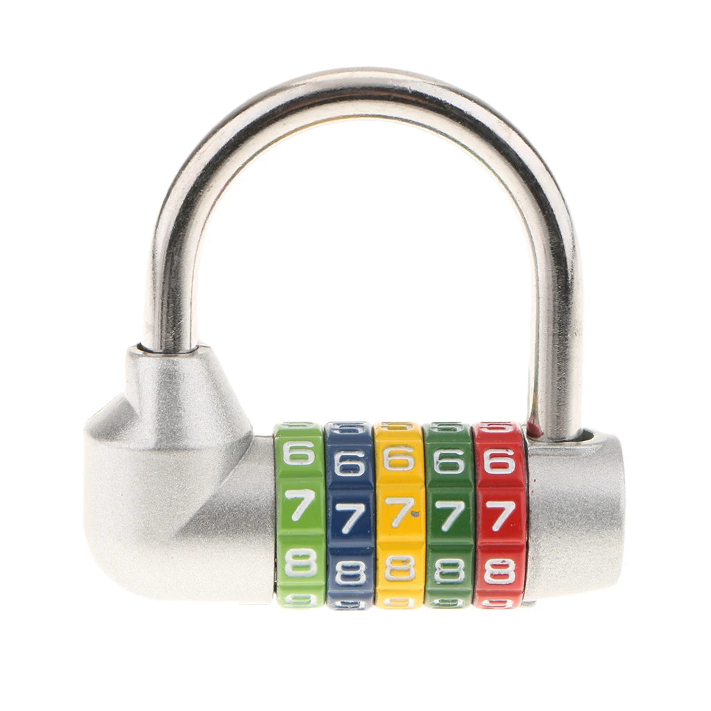 Zinc Alloy 5 Dial Digit Combination Padlock Travel Number Code Password Lock Travel Combination Padlock