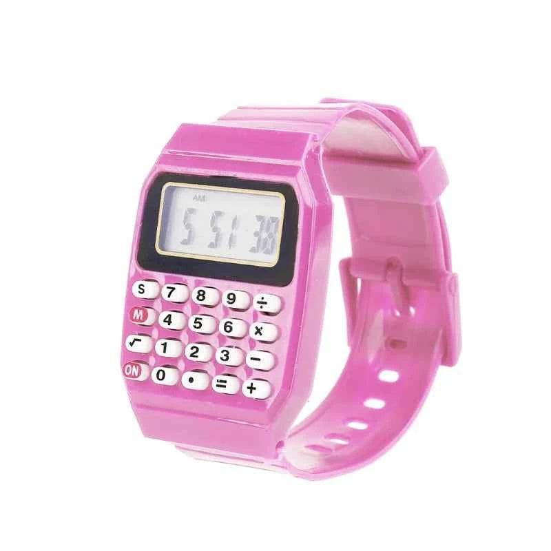Fad Children Silicone Date Multi-Purpose Kids Electronic Calculator Wrist Watch