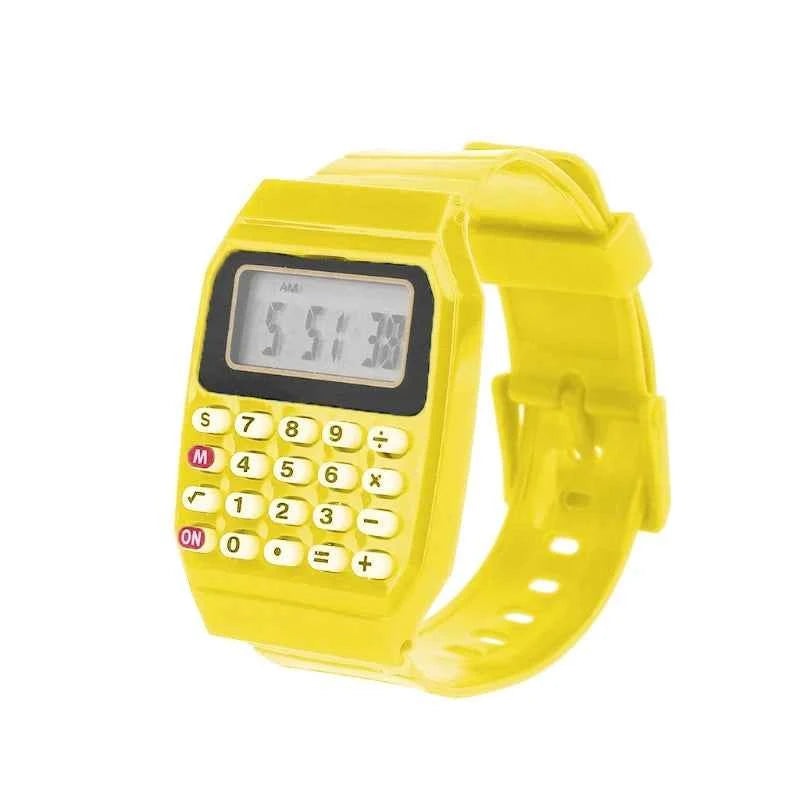 Fad Children Silicone Date Multi-Purpose Kids Electronic Calculator Wrist Watch