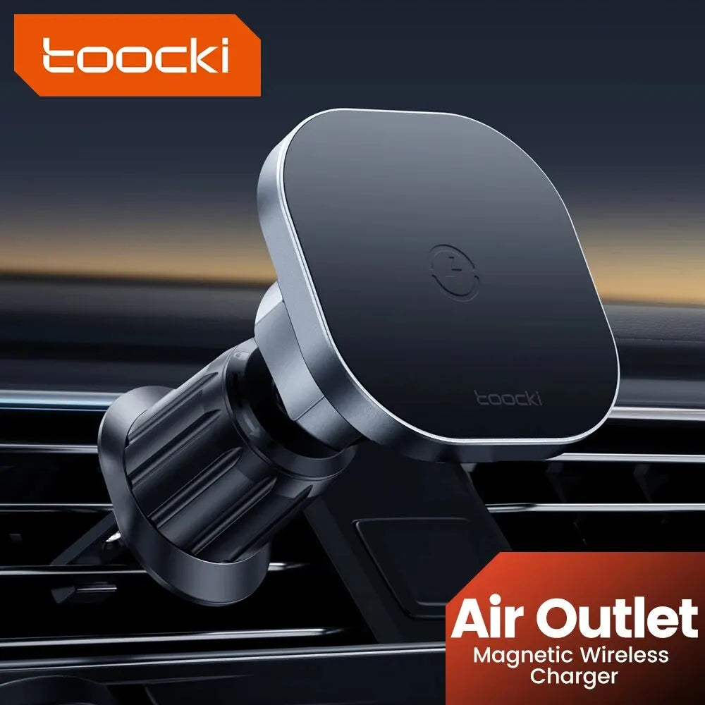 Toocki 15W Magnetic Wireless Car Charger and Air Vent Phone Holder for iPhone 15 14 13 12 Pro Max