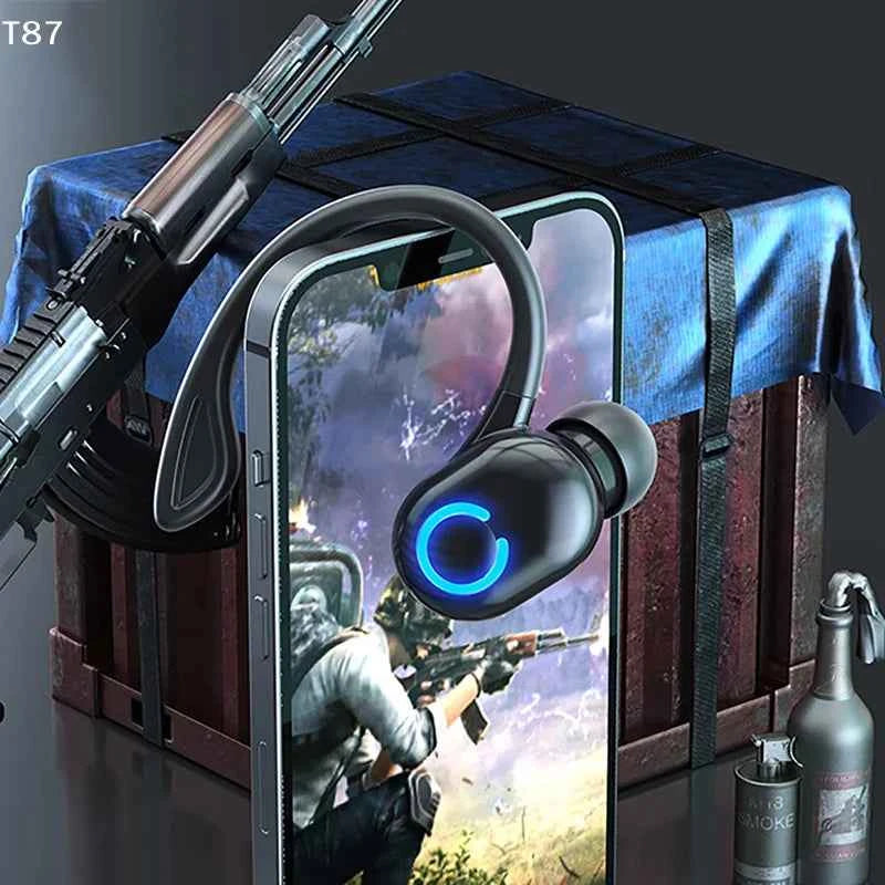 Wireless Bluetooth Ear-Hook Earbuds with Noise Cancelling and HD Mic