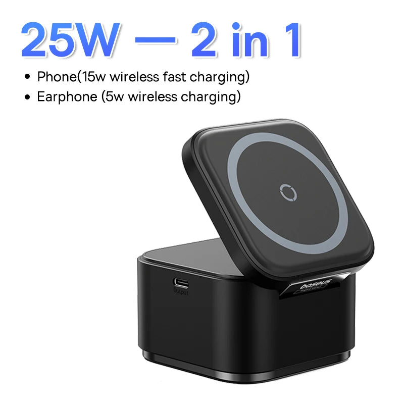 Baseus 3-in-1 Magnetic Wireless Charging Stand for iPhone and AirPods
