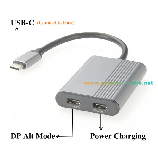 USB-C Hub for AR Smart Glasses – 4K@60Hz DP Output, 100W PD Charging – Switch & Steam Deck Compatible