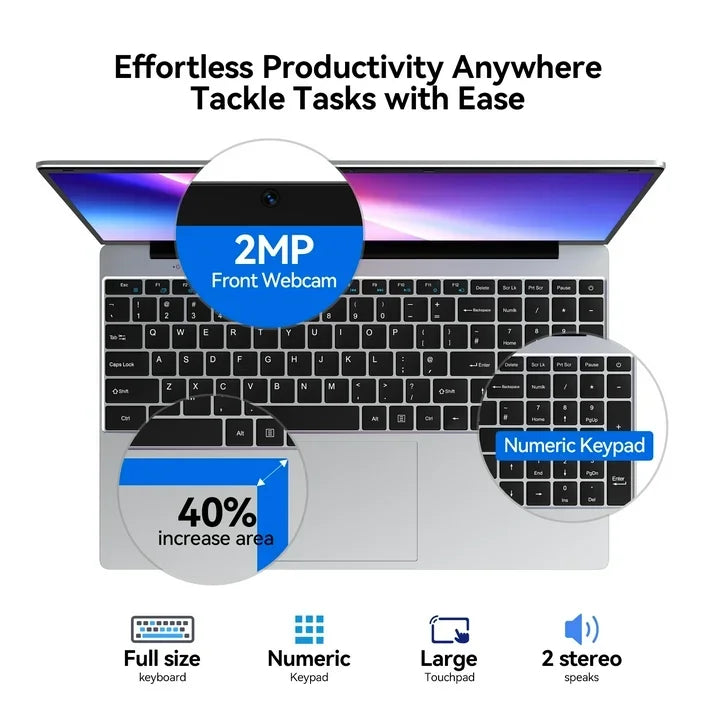 2026 Ultra Slim Gaming Laptop – Intel Core i9 9900, 32GB RAM, 2TB SSD, 15.6" 1080p, Windows 11