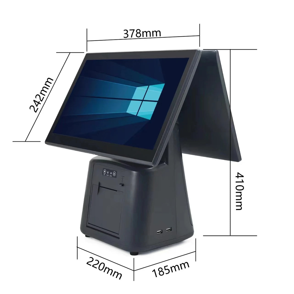 15.6 Inch Touch Screen POS Terminal Cash Register with 58/80mm Thermal Printer All in One POS System for Restaurant Supermarket
