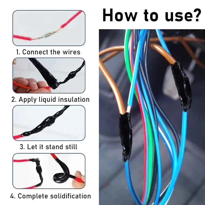 150ml Liquid Electrical Tape Waterproof Insulating Tape Sealant Electrical Wire Cable Coat Repair Glue Liquid Insulation Glue
