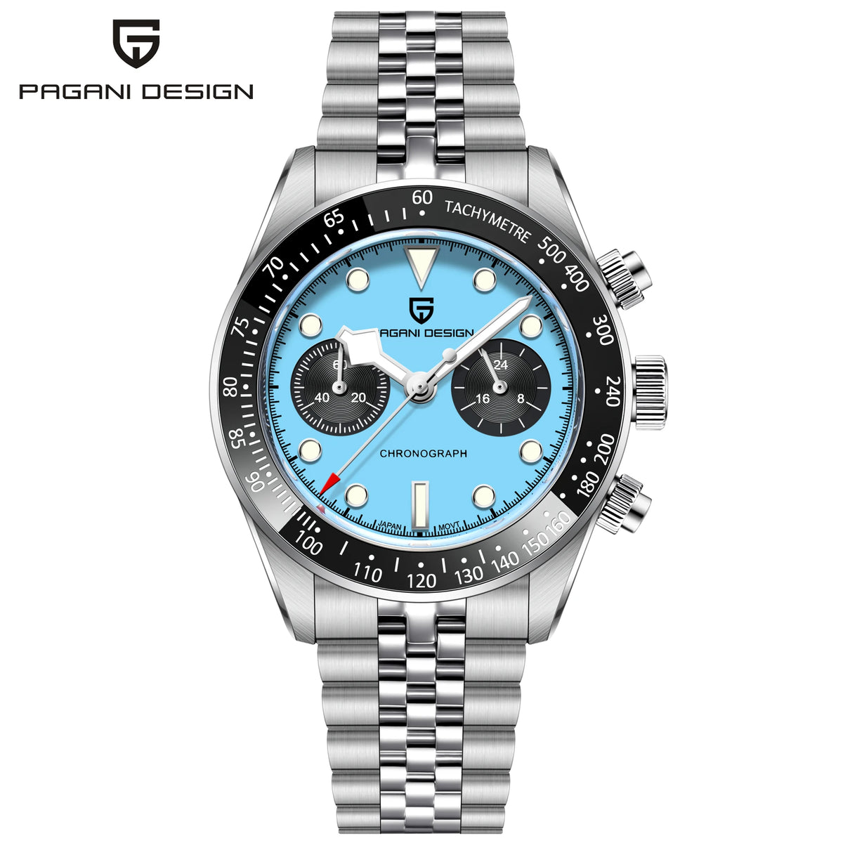 PAGANI DESIGN BB Panda Chronograph Sport Men's Quartz Watches 2025 New Stainless steel bracelet 100M Waterproof Wrist watch Men