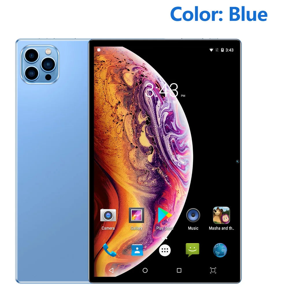 New 10.1 Inch Android Tablet Pc Google Play Octa Core Dual Cameras Dual SIM Phone Call Wifi Tablets 4GB RAM 64GB ROM