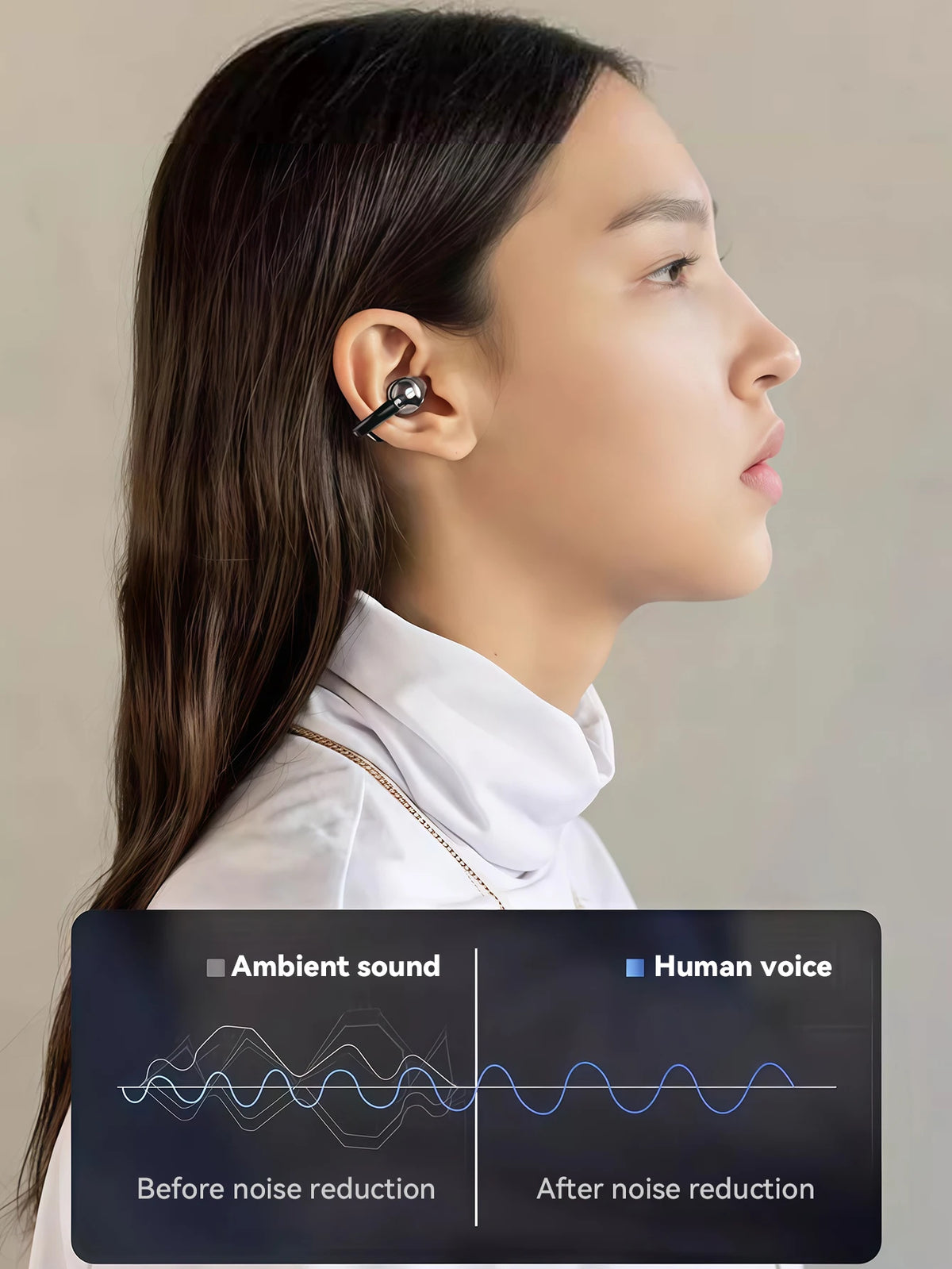 Open Ear Clip Wireless Bluetooth 5.4 Earbuds