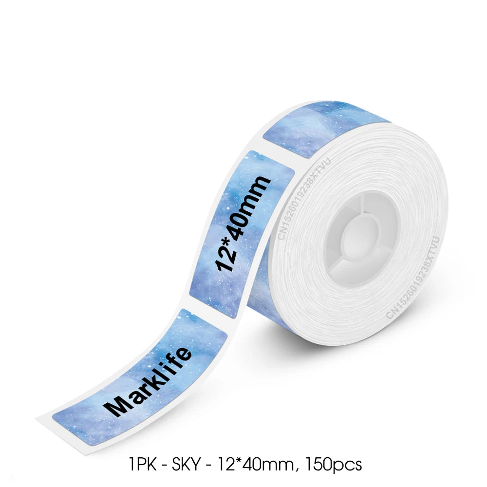 Mini Label Printer Marklife P12 Self-adhesive Sticker Printer P12 Portable Thermal Labeling Machine With Cutter or 1PK Label Tap