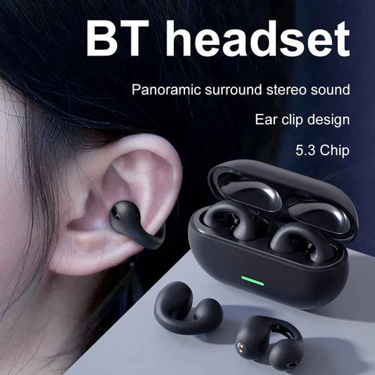 Bone Conduction Ear-Clip Wireless Bluetooth Headphones