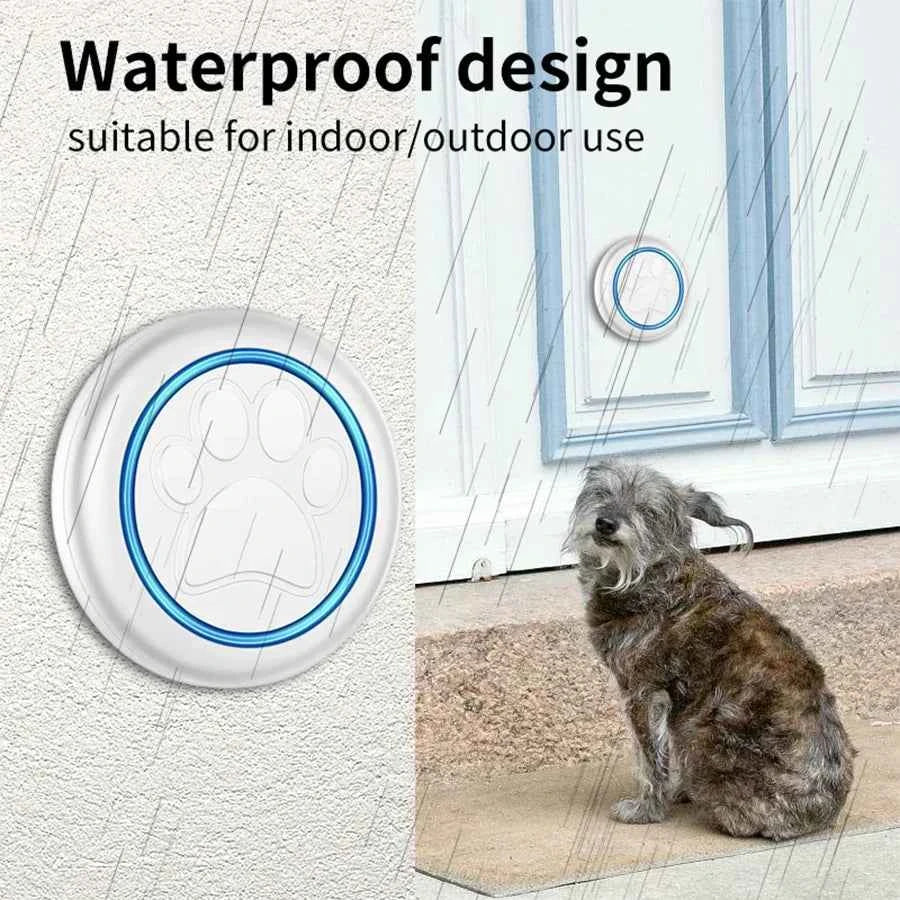 CACAZI Smart Pet Bell for Dog Cat To Go Outside Waterproof Touch Button Dog for House-Training Sensor Motion 2 Button 1 Receiver