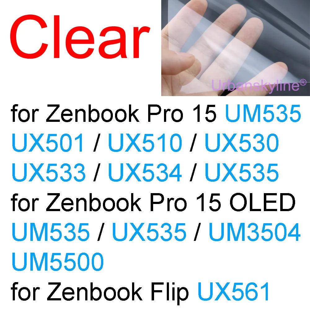 Screen Protector for ASUS Zenbook 13 Pro 14 15 Flip UX3405 UX5304 UM3406 UM3504 UX6404 OLED HD Clear Matte Frosted Film