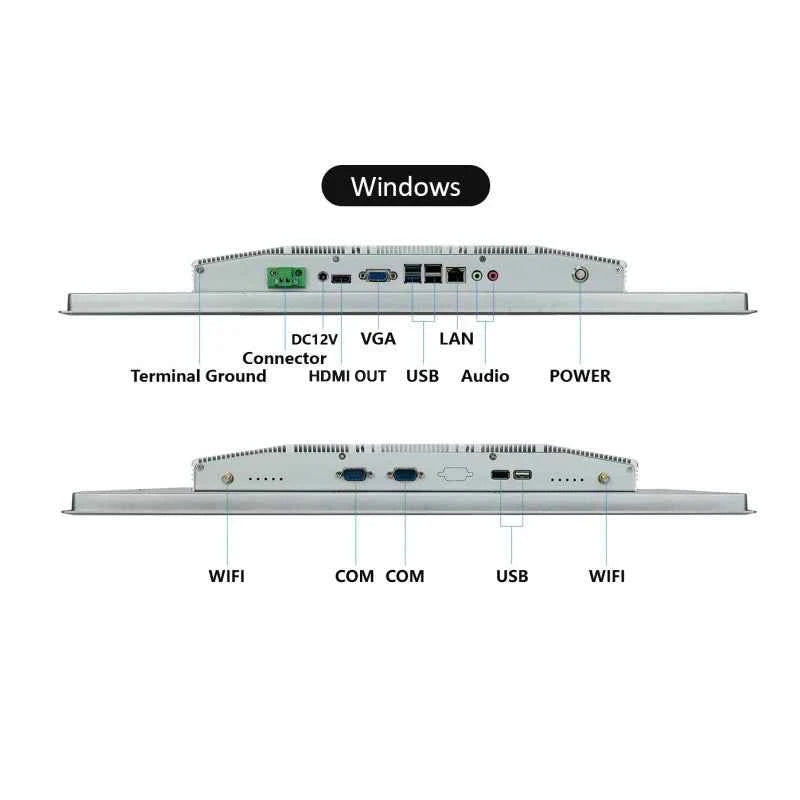15-23.8 Inch Industrial Touch Screen Panel Pc Aluminum Case Embedded Front Ip65 All In One Industrial Panel Pc