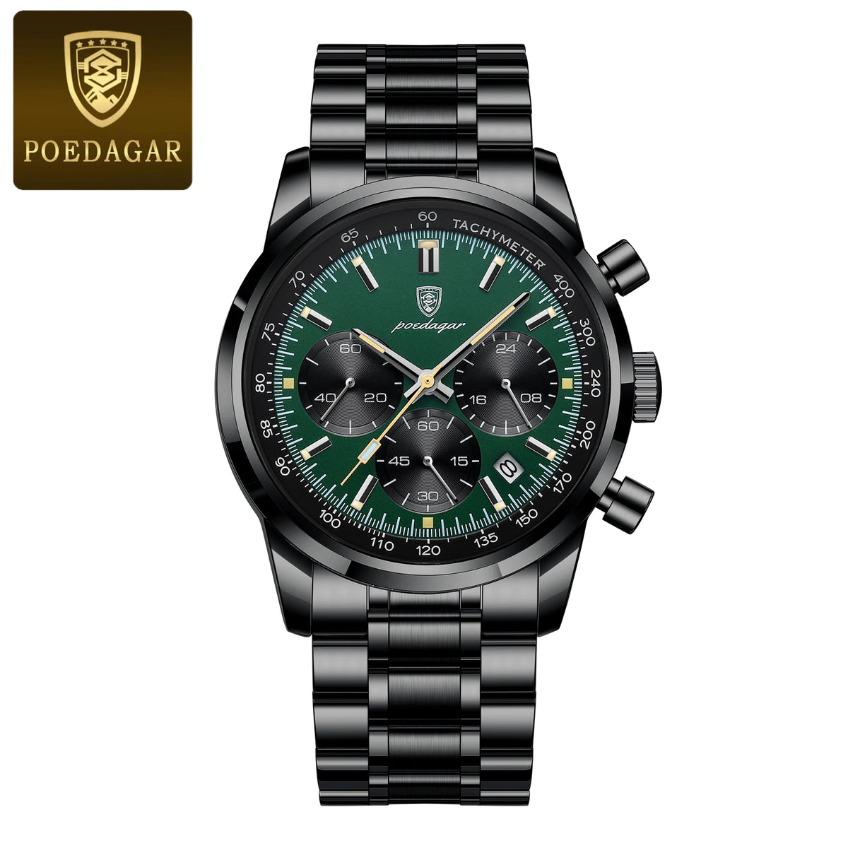 POEDAGAR Luxury Men Watch Waterproof Luminous Chronograph Date Watch For Man Stainless Steel Military Sport Men's Quartz Watches