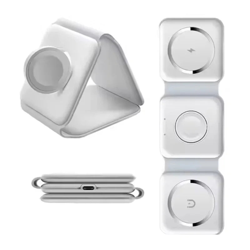3-in-1 Magnetic Folding 15W Fast Wireless Charger
